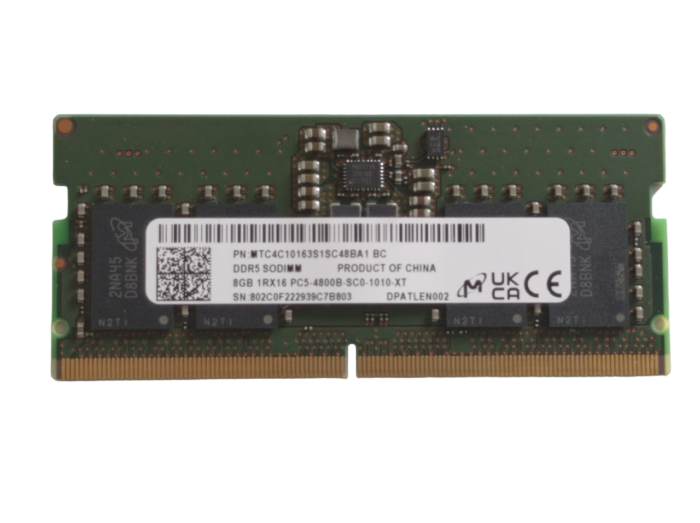 Pamięć RAM Micron MTC4C10163S1SC48BA1  8 GB  DDR5 4800MHz Lenovo Legion 5 15ARH7H