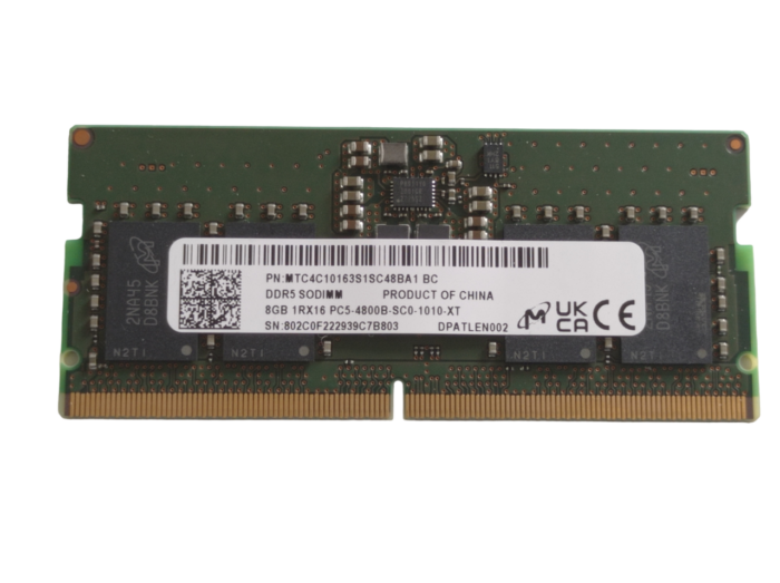 Pamięć RAM Micron MTC4C10163S1SC48BA1  8 GB  DDR5 4800MHz Lenovo Legion 5 15ARH7H - obrazek 2