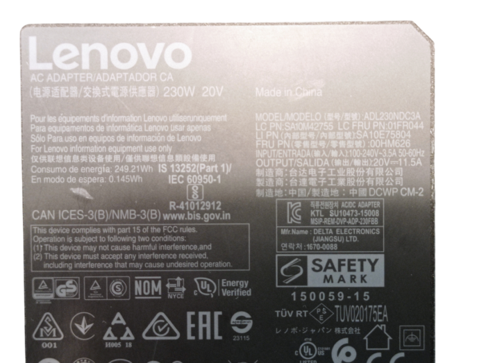 Lenovo Legion Y540-15IRH Zasilacz do laptopa Lenovo ADL230NDC3A - obrazek 3