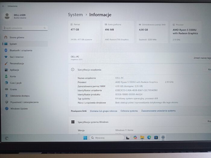 Laptop Dell Inspiron 5515 (P106F003) Ryzen 5 / 512GB SSD / Windows 11 - Image 14
