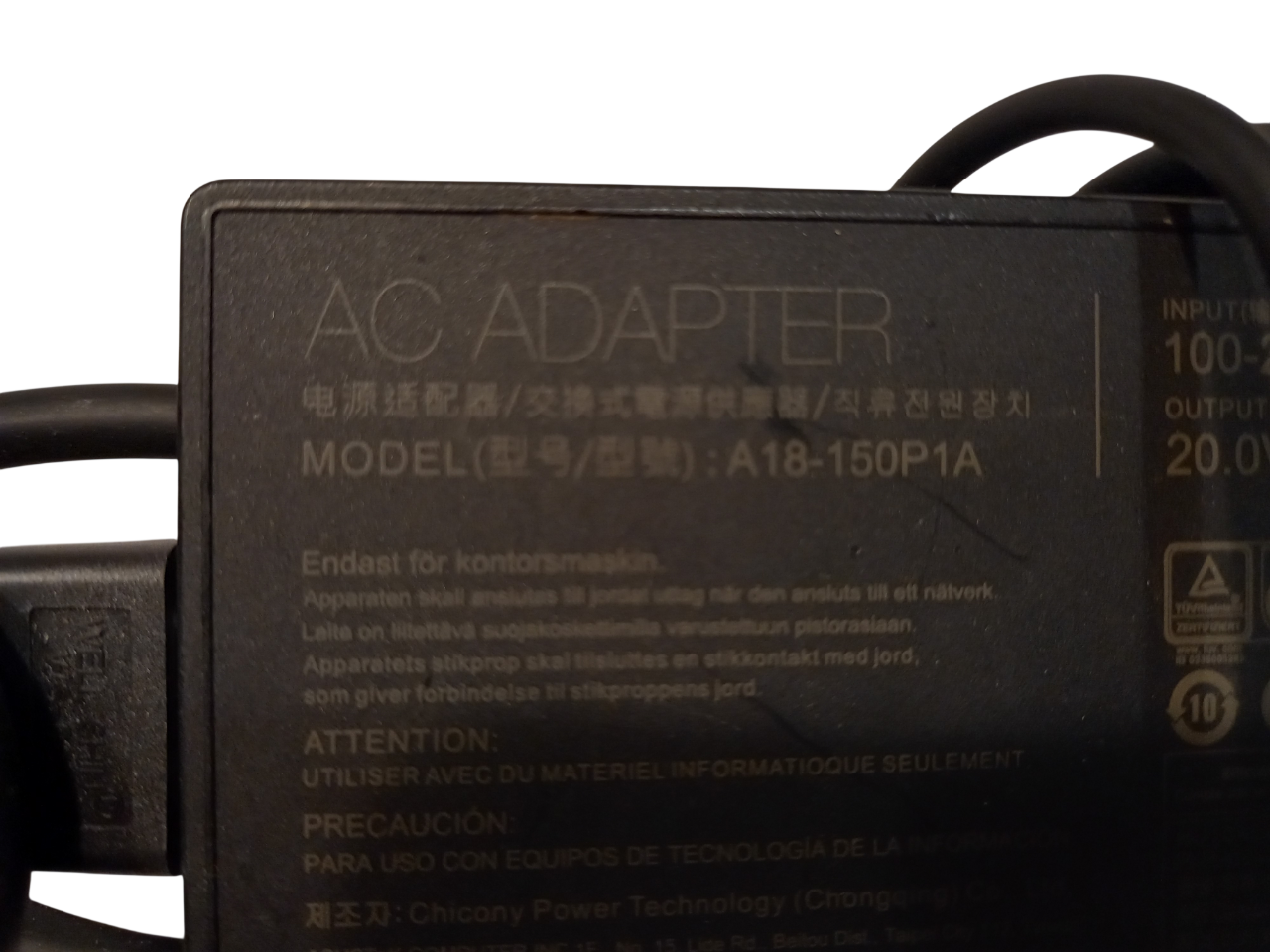 ASUS ROG Strix G15 G512LI-HN058 Laptop Power Adapter A18-150P1A - Image 3
